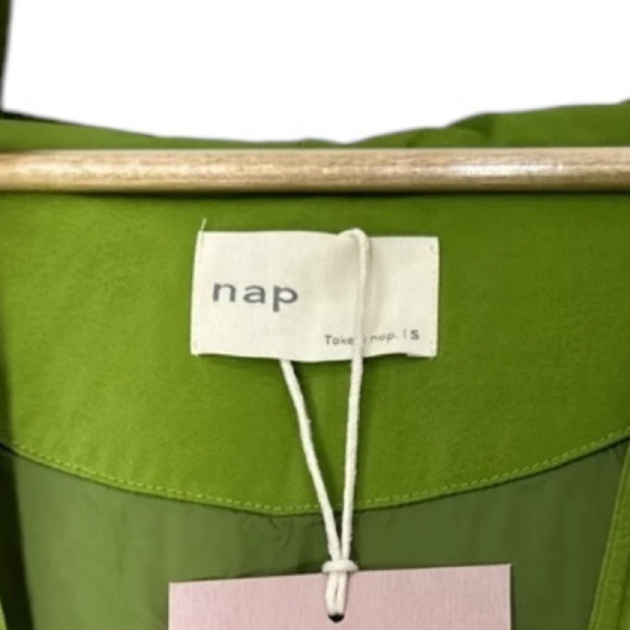 Nap Duck Down Oversized Hooded Puffer Coat Green NEW - Picture 13 of 13